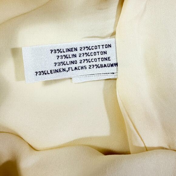 Ralph Lauren Collection Purple Label Linen Pencil Skirt 10 Vintage Cream Classic - Picture 4 of 11